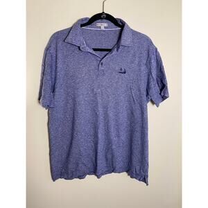 Peter Millar Men's Size Large Golf Polo Shirt Blue Nantucket Island